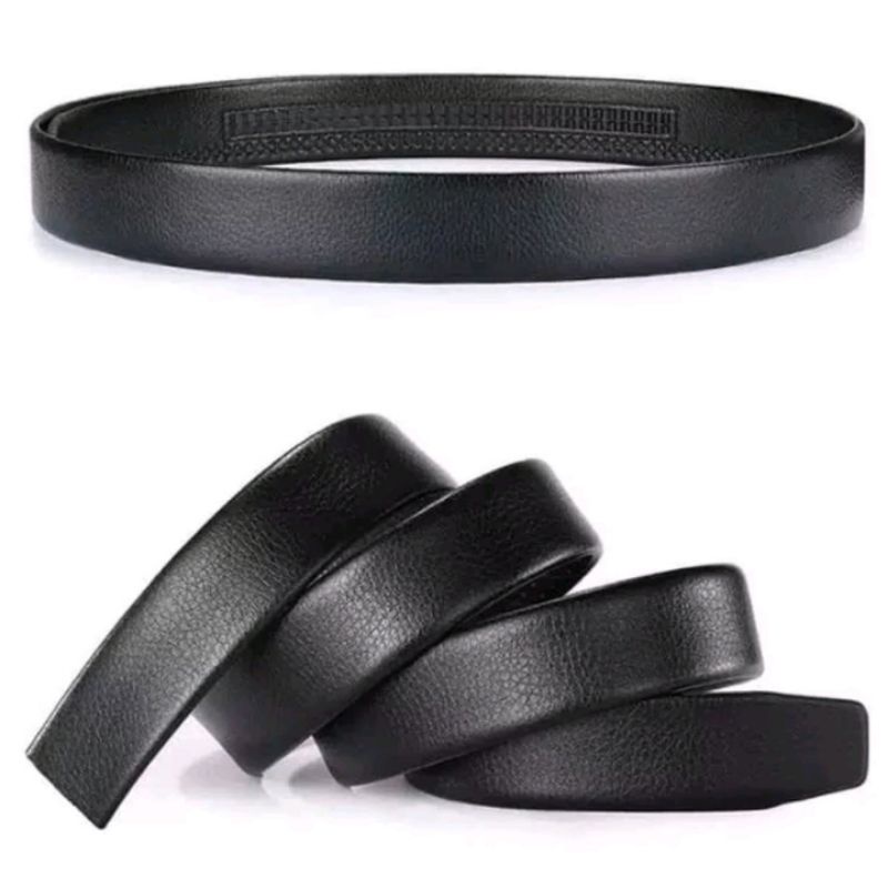 tali sabuk ikat pinggang gesper model rel otomatis kulit men belt import