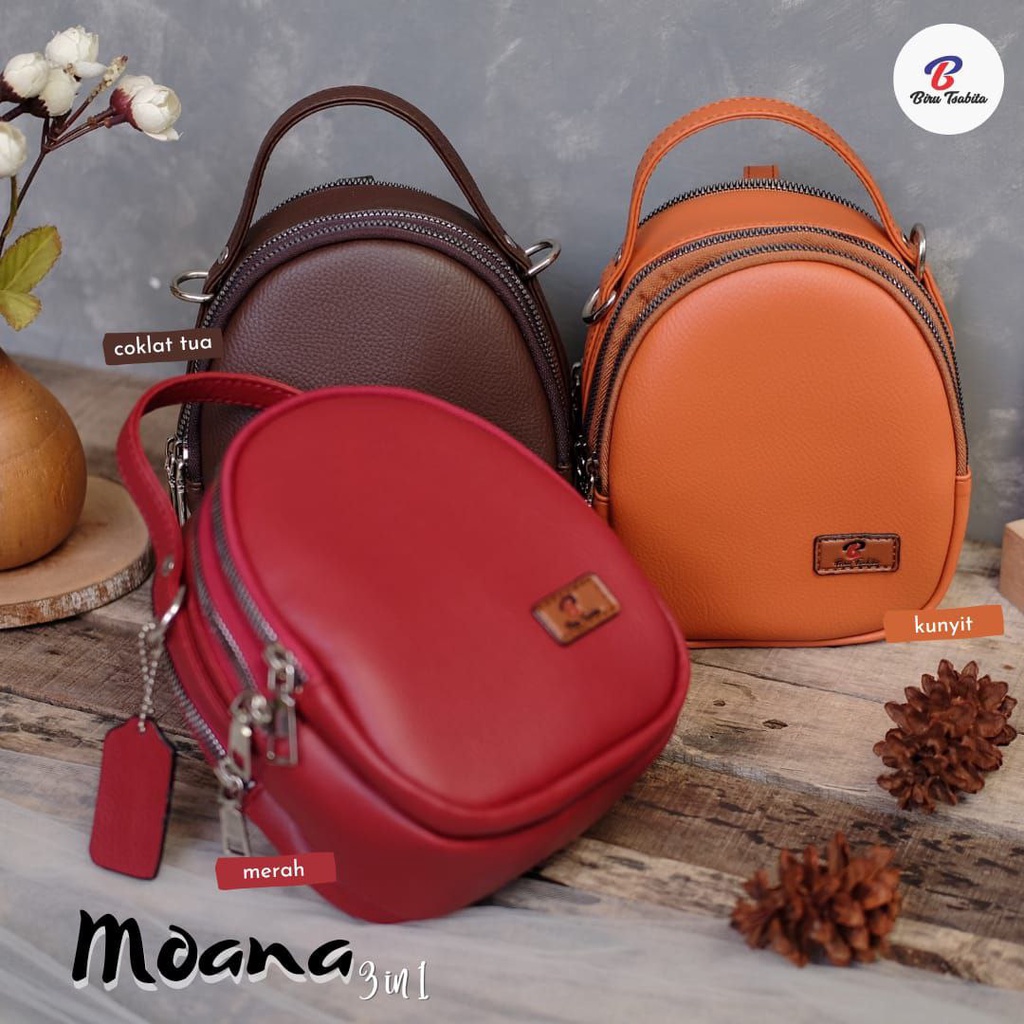 MOANA  TAS 3 IN 1/TAS WANITA/ORIGINAL BIRU TSABITA/TAS CANTI/MURAH/ANTI AIR