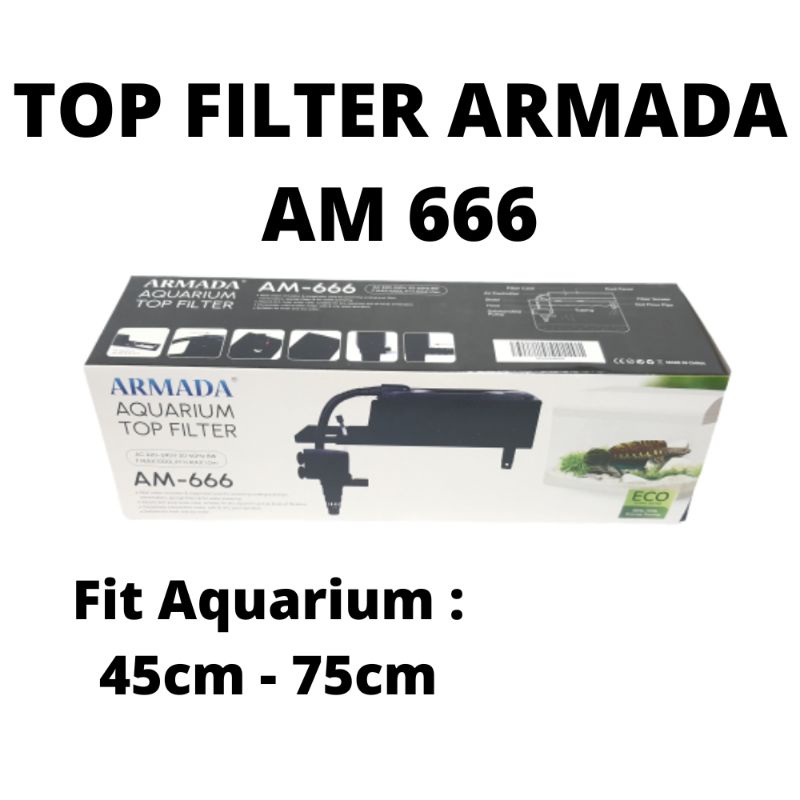 ARMADA AM 666 TOP FILTER AQUARIUM POMPA CELUP AQUARIUM AQUASCAPE