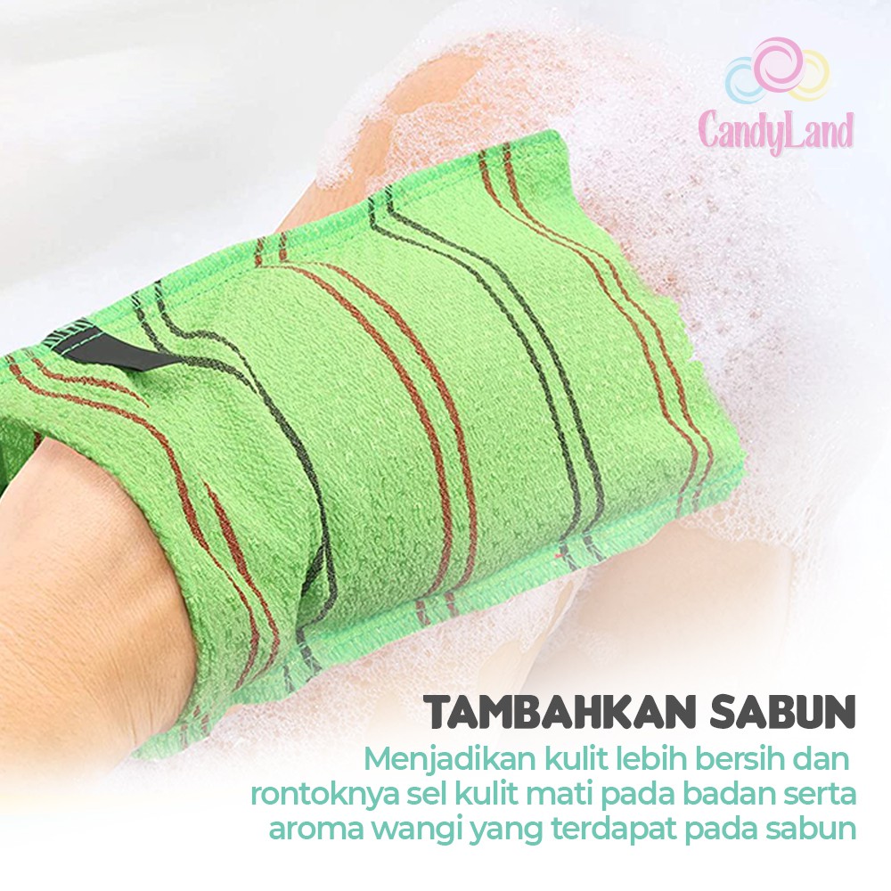 Handuk Scrub Handuk Lulur Spa Pengangkat Daki Sel Kulit Mati Korean Bath Towel