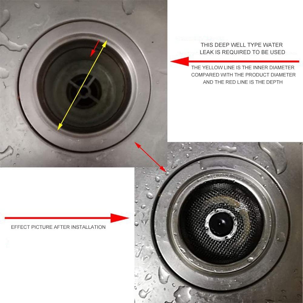1 Pc Saringan Wastafel Bahan Stainless Steel Dengan Gagang Karet Anti Penyumbatan Untuk Dapur