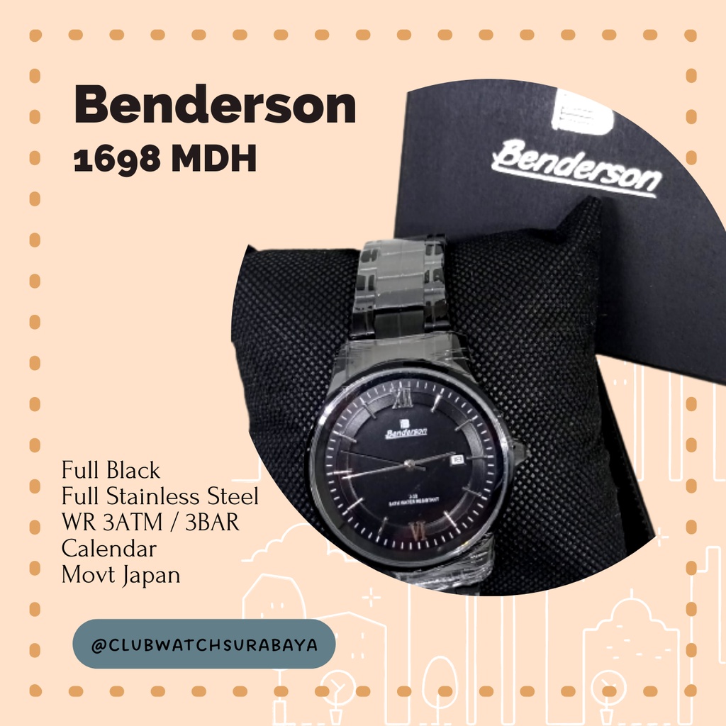 Jam Tangan Pria Benderson / Benderson Jam Tangan Pria AnalogType AL 1698 MDH