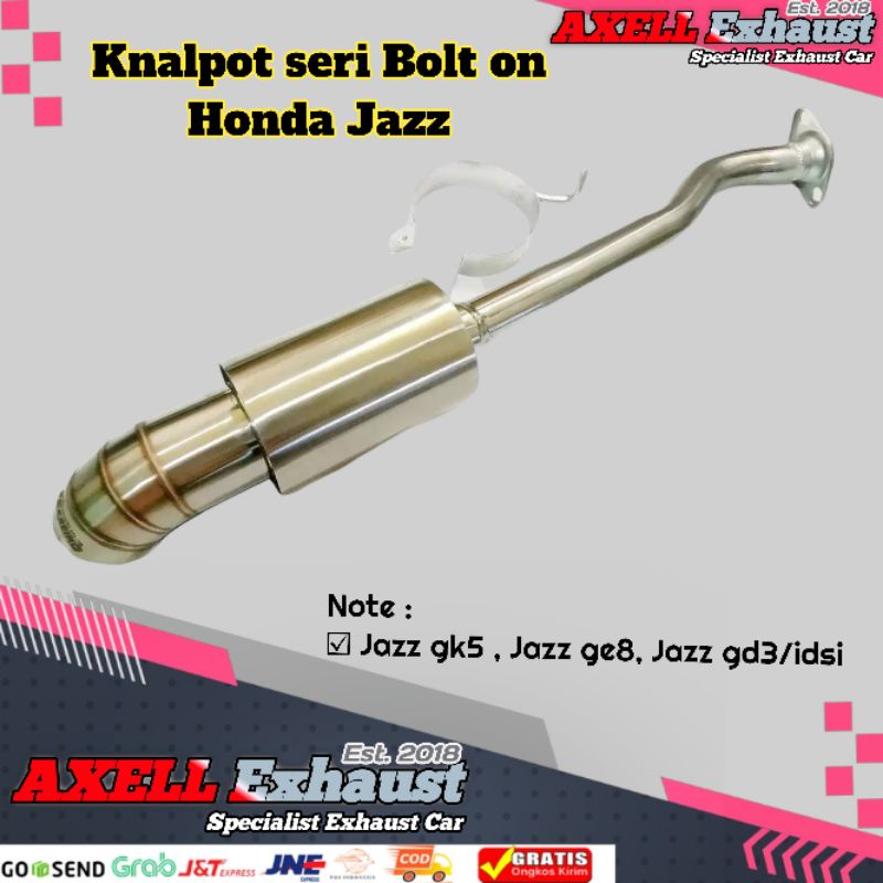 KNALPOT Bolt On Jazz Gk5 - Gd3 - Ge8 Muffler Js Racing Plug N Play
