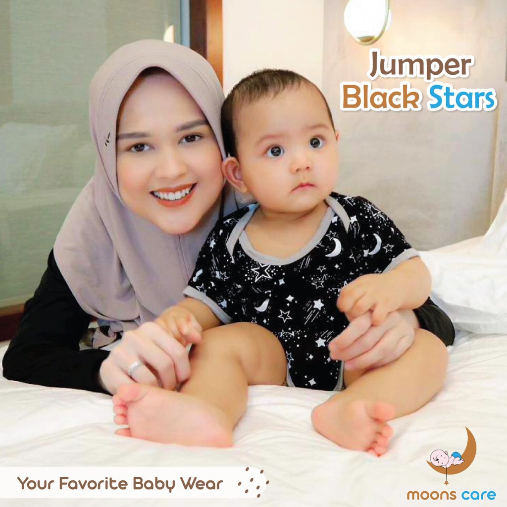 SML MOONS Jumper  Moons Jumper Baby Moon Premium motif Jumper Bayi Jumper Anak Singlet Jumper Romper