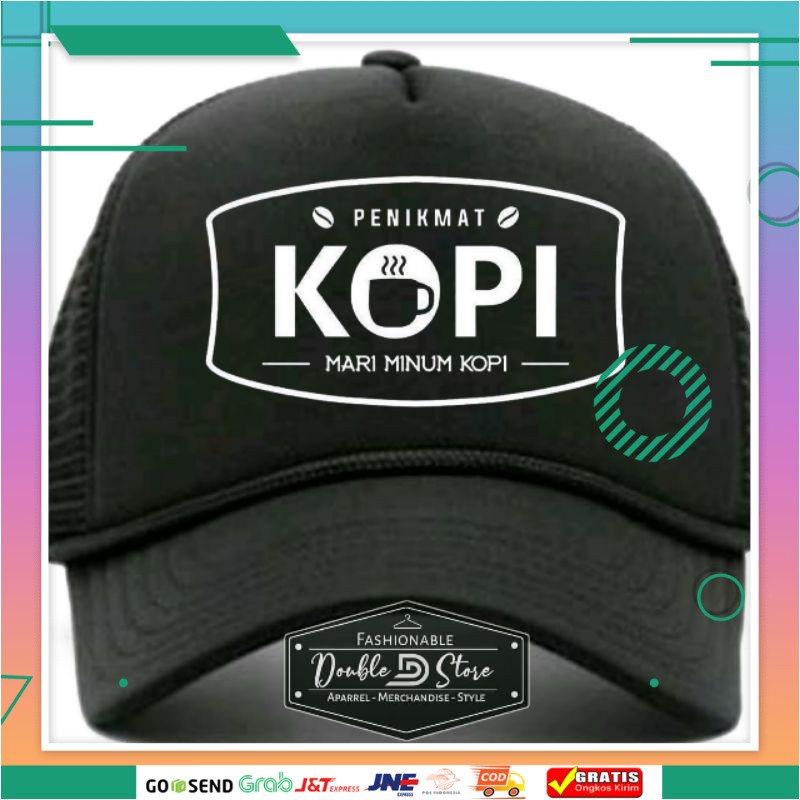 Topi penikmat kopi trucker / jaring
