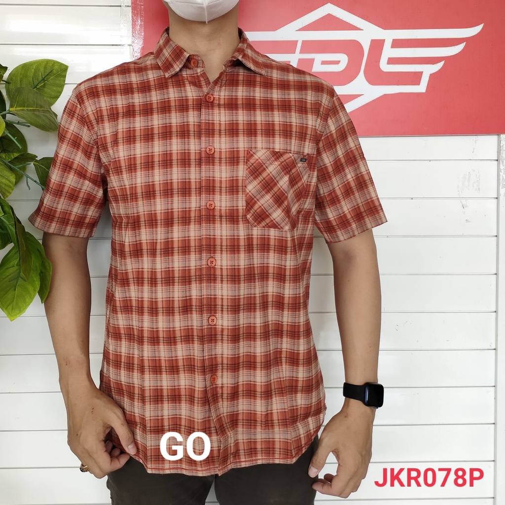 gof KDSB CDL By (CARDINAL) KEMEJA Pakaian Pria Kemeja Hem Casual Regular Slimfit Lengan Pendek Motif Distro Original