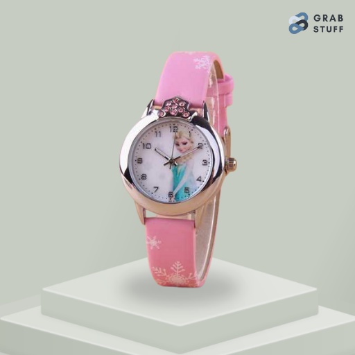 Jam Tangan Anak Perempuan Princess Elsa Anna Frozen Murah Lucu Berkualitas / Jam Tangan Anak Karakter Kartun Princess Disney Unik Jam Tangan Anak Cewek Pink Merah Muda Murah Cute Jam Tangan Anak Karakter Cewek TK SD Cantik Jam Anak Lucu Imut