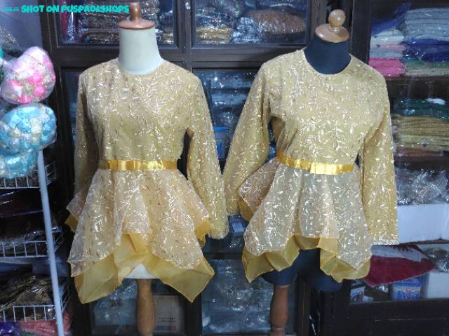 Kebaya pager ayu gold motif tile akar puring/ kebaya wisuda/ kebaya kekinian