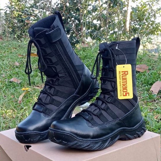 model ninja- sepatu PDL militer/ TNI POLRI SECURITY KULIT