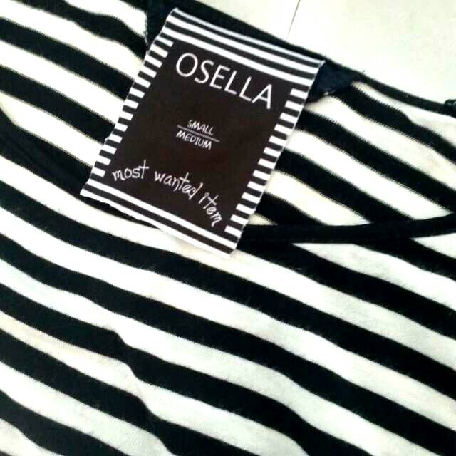 PL Kaos kelelawar osella strip hitam putih