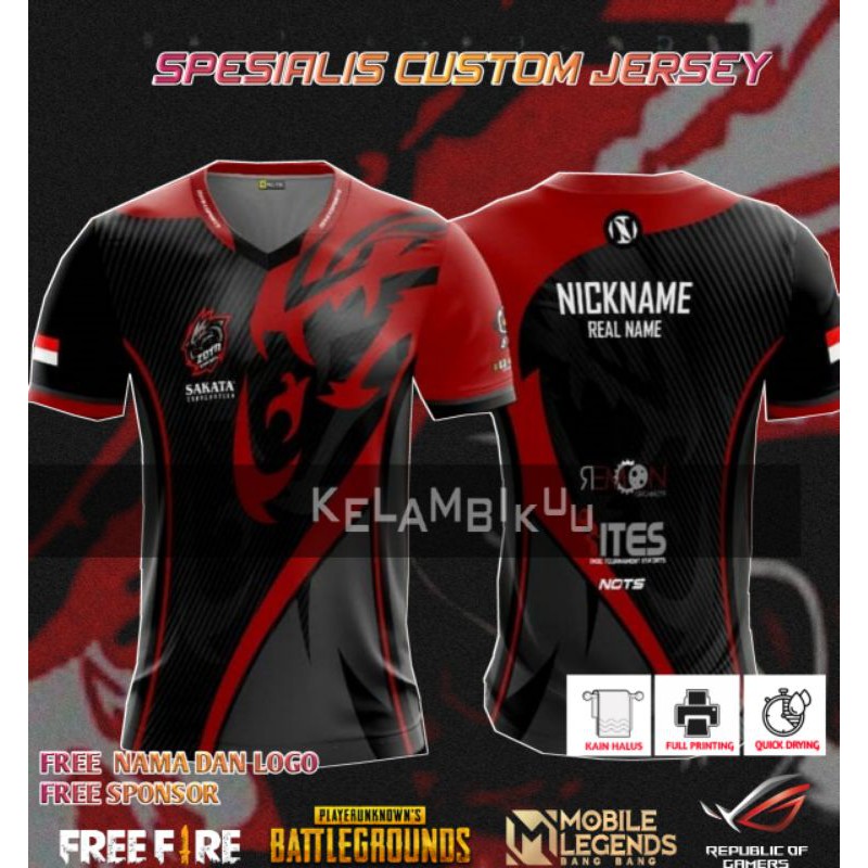 JERSEY GAMING CUSTOM TERBARU/BAJU GAME CUSTOM/JERSEY GAMING MOBILE LEGEND/JERSEY GAMING PUBG