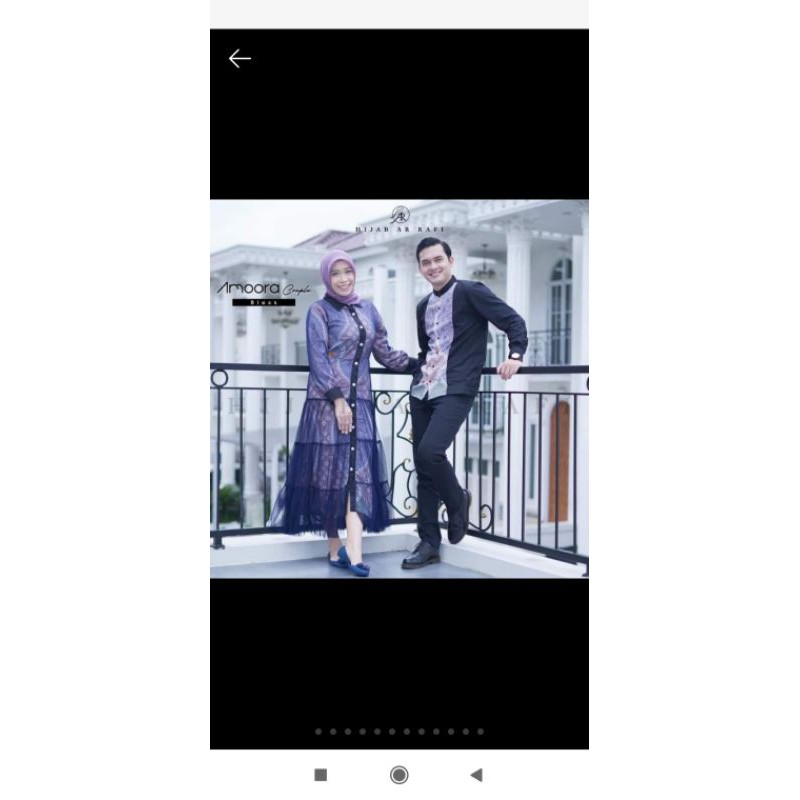 Gamis Couple Amoora By Arrafi warna black