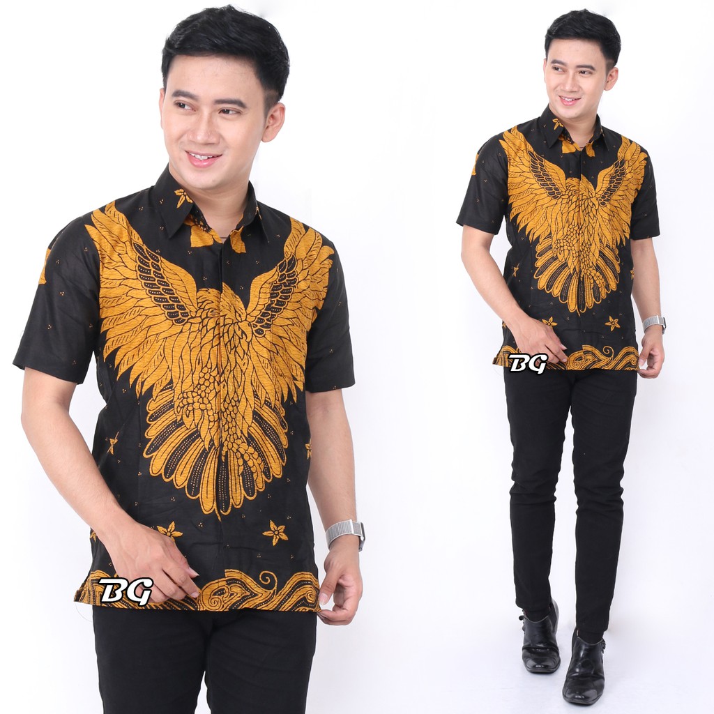 Kemeja Batik Pria PPBTK07 Modern Lengan Panjang Casual Modis Trendy