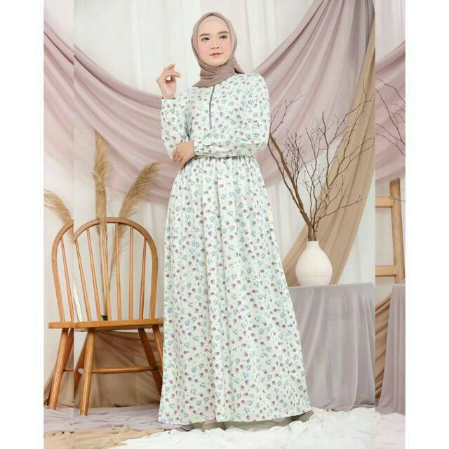 Gamis Motif Bunga by Comfortable Hijab