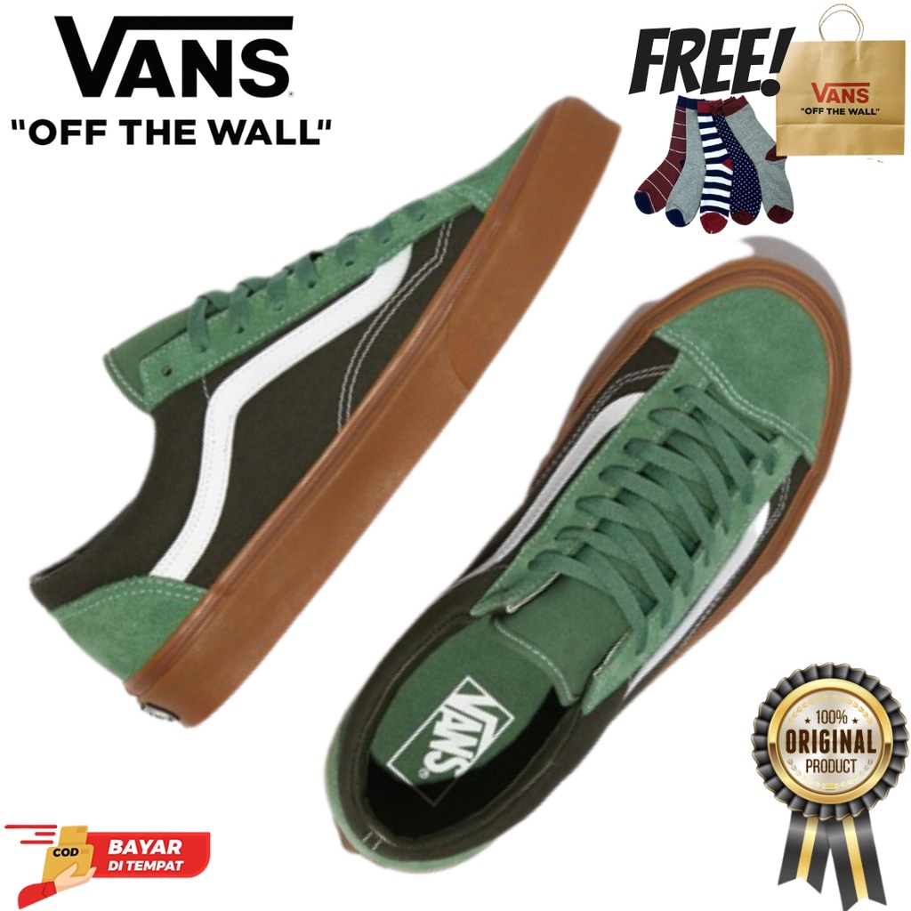 SALE DISKON! VANS STYLE 36 GUM GREEN FAIRWAY / FOREST NIGHT 100% ORIGINAL BNIB