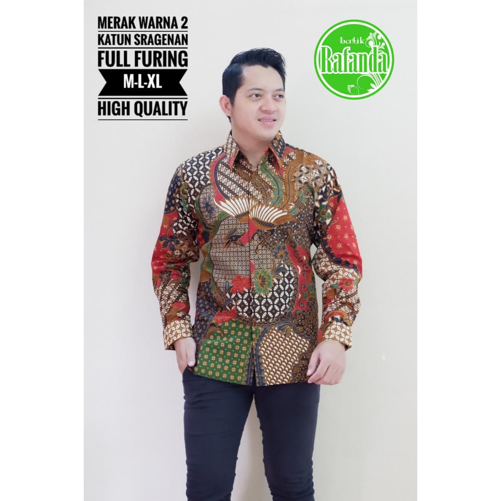 MERAK WARNA 2 RAFANDA BATIKSOLOAMANAH KEMEJA BAJU BATIK PRIA SOLO LENGAN PANJANG PENDEK LAPIS FURING ATASAN BATIK PREMIUM MODERN KATUN HALUS KOPI MOCA ARFANA NAVY MARENO  MERAK SOGAN WULU SEKTI MERAK MERAH ABSTRAK CABE MERAH PUSAKA BIRU GELEMBUNG SEKTI