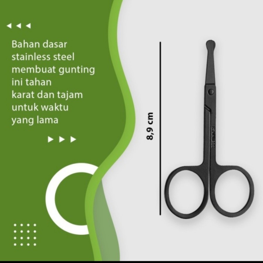 Gunting Bulu Hidung Alat Cukur Mata Alis Benang Stainless Tumpul Nose