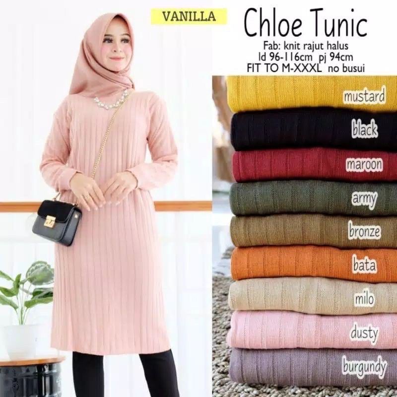 LONG TUNIK PREMIUM/sweater basic rajut