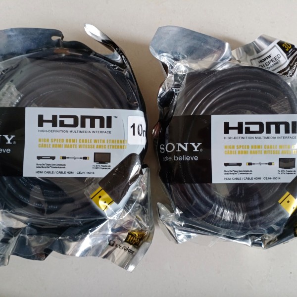 KABEL HDMI SONY 10 METER V1.4 GOLD PLATE / HDTV SONY 10M ORIGINAL