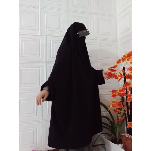 French Khimar  jetblack