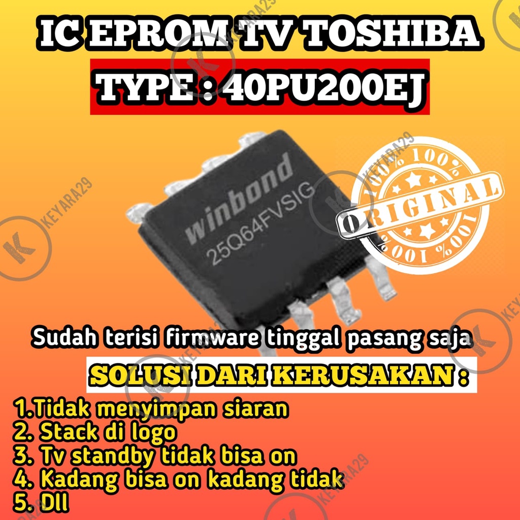 ic eprom tv LED TOSHIBA 40PU200EJ