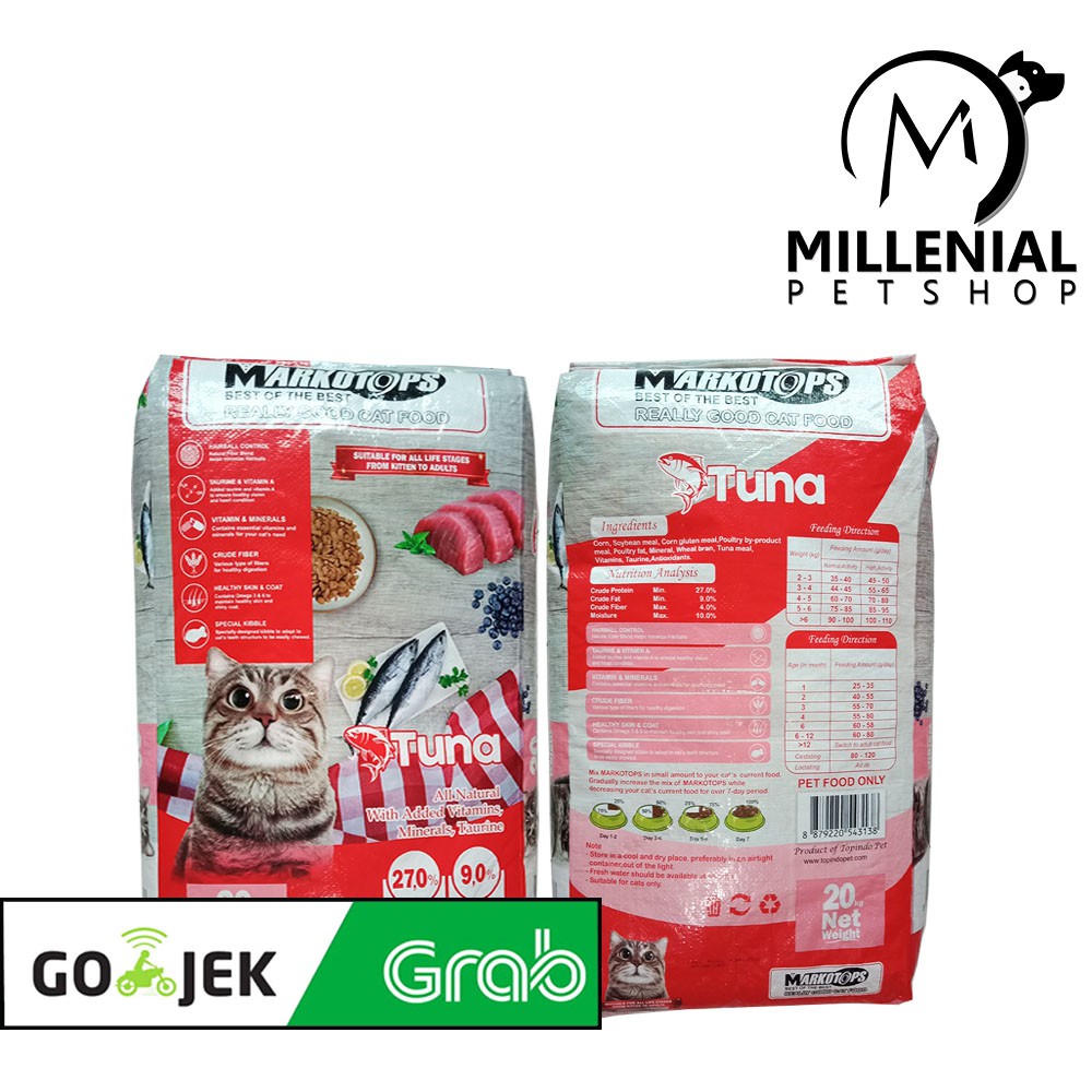 [GOSEND] Makanan kering Kucing MARKOTOP 20 kg cat food adult 20kg Dry food