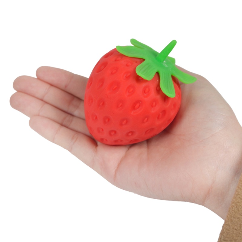 Mary Squishy Mainan Strawberry Untuk Bermain UV Printing Sensory Fidget Vent Novelty Stress Relief Prank Gag Anak Dewasa Fa
