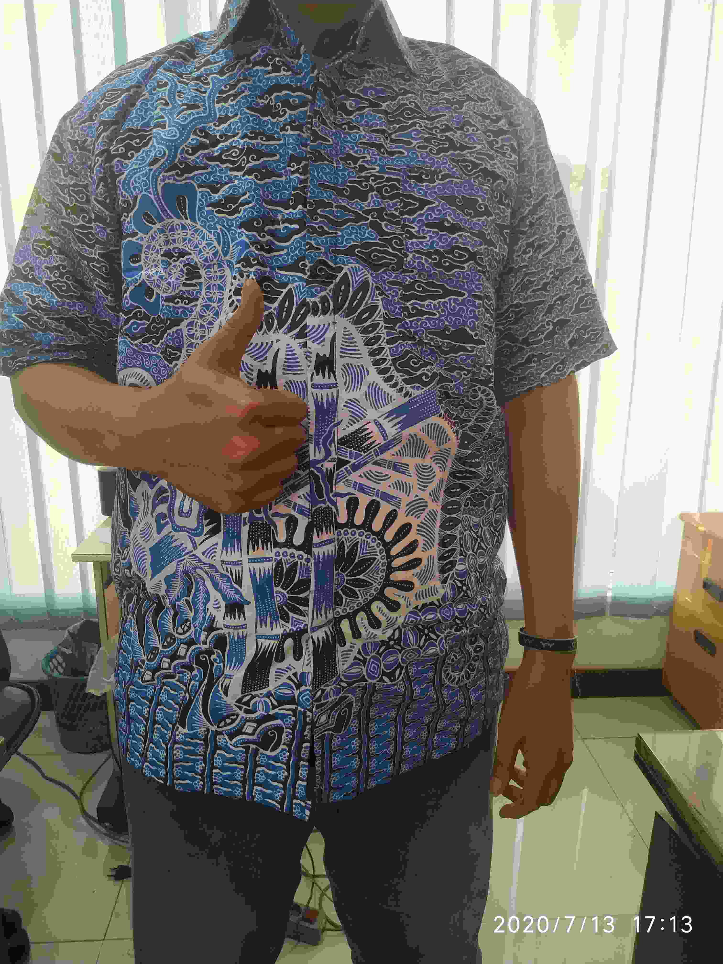 Bswart Batik Hrb026 Kenongo Hem Pendek Padi Pekalongan M L Xl Batik Pria Murah Modern Grosir