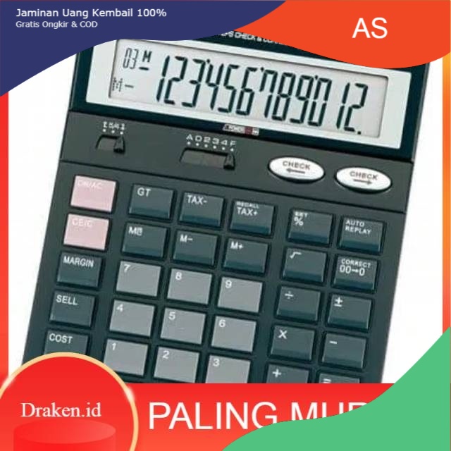 

Murah [COD} Kalkulator Citizen Ct 666 12 digit besar