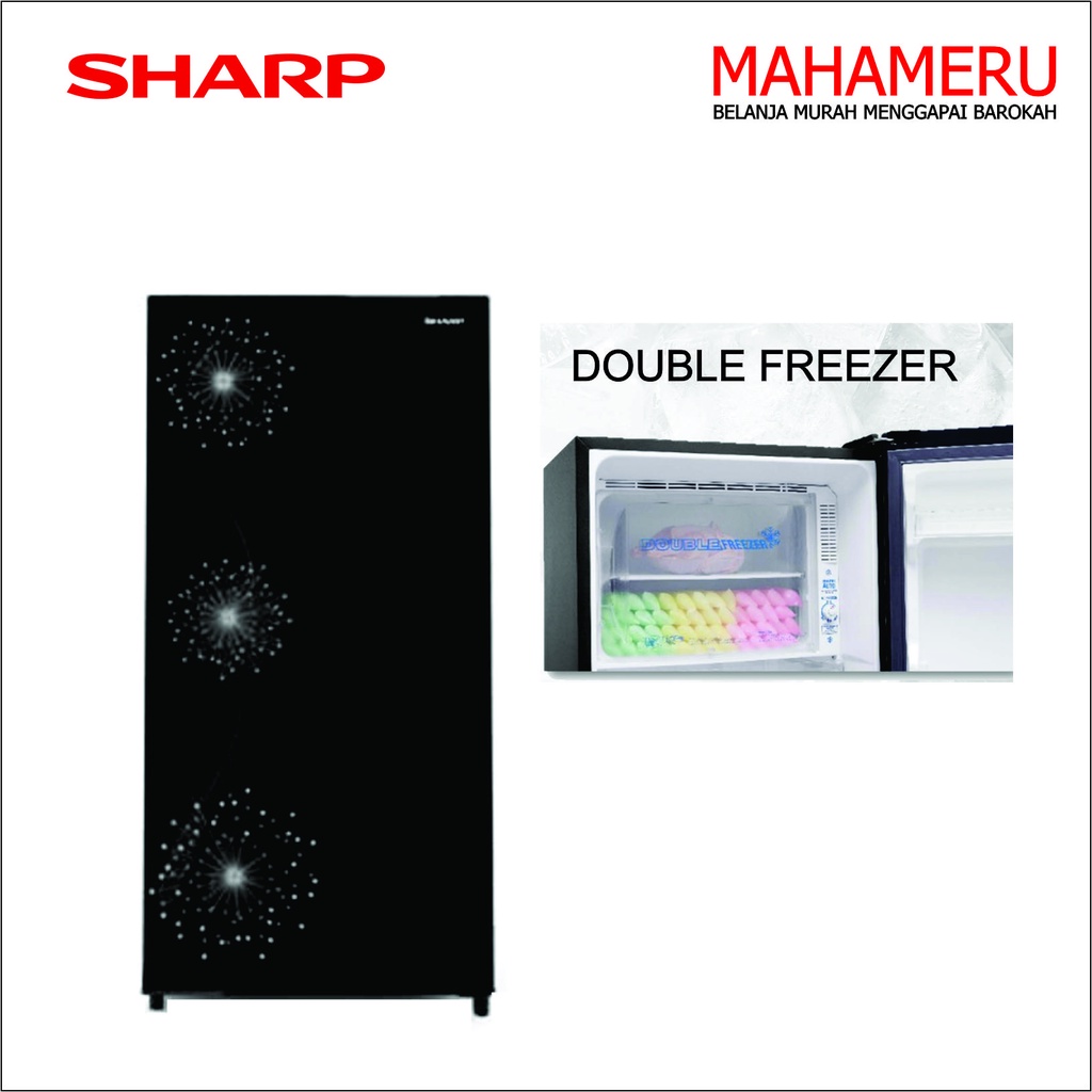 Kulkas 1 Pintu sharp SJ-X197W-DW DOUBLE FREEZER