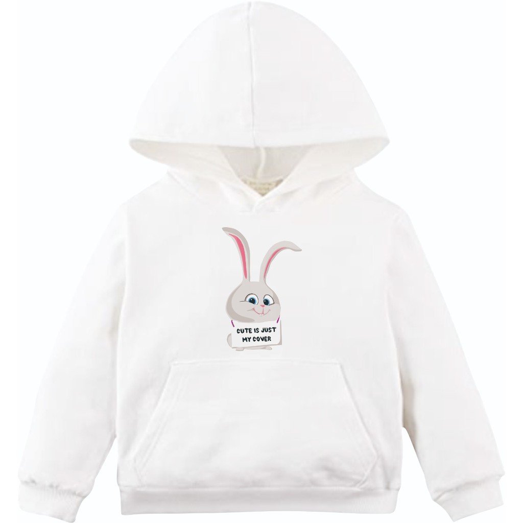 HOODIE ANAK PEREMPUAN RABBIT QUOTE//HOODIE ANAK TEBAL TERBARU,