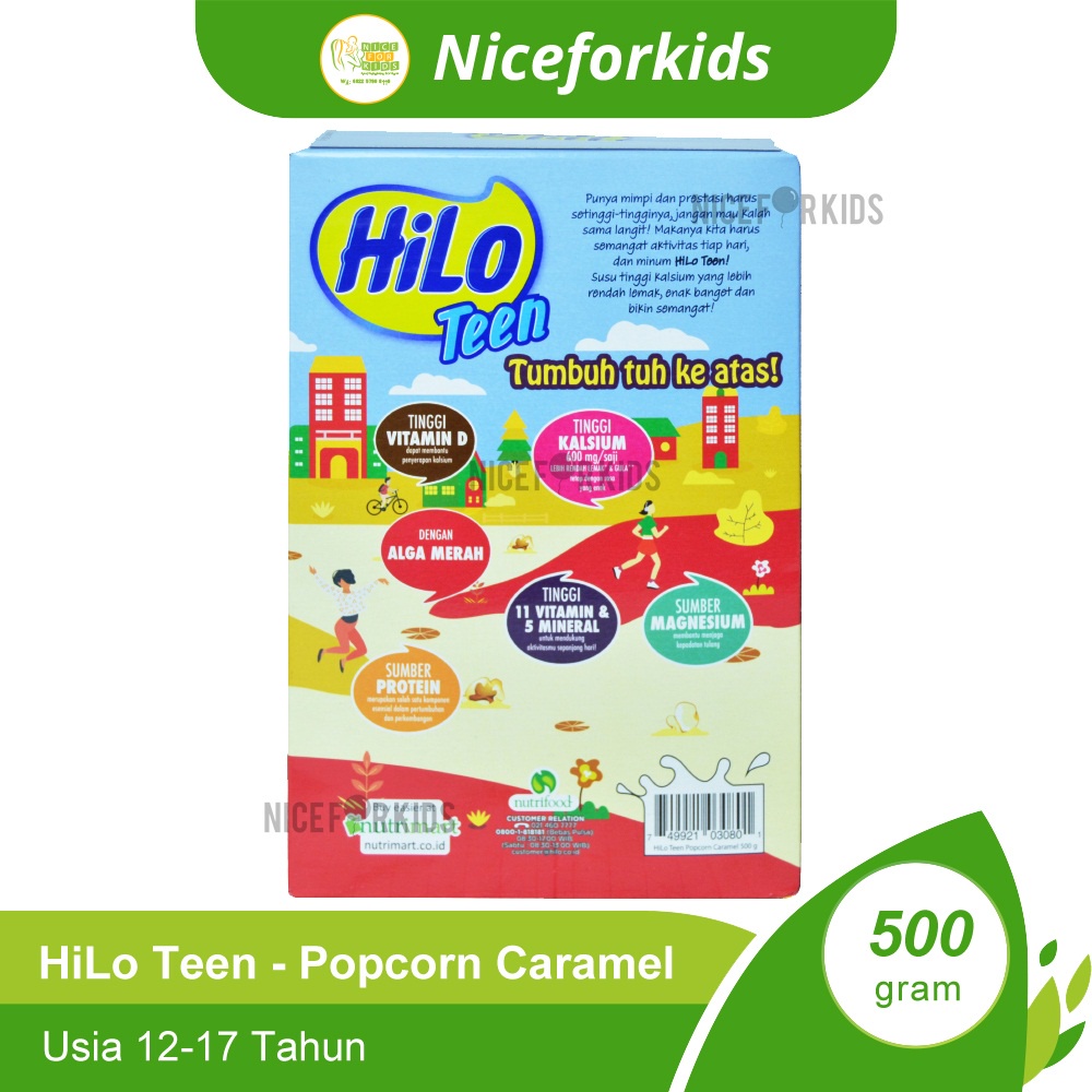 HiLo Teen 500gr Susu Pertumbuhan Remaja 12-17 Tahun Susu Tinggi Kalsium dan Rendah Lemak