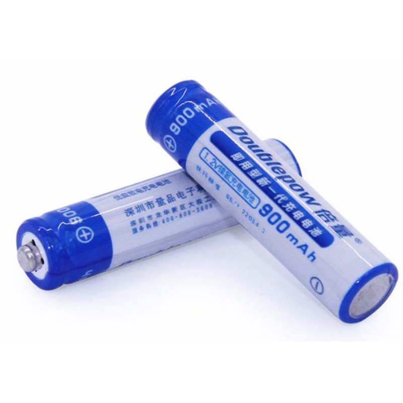 Doublepow Batu Baterai AAA Rechargeable NiMH 900mAh 2 pcs