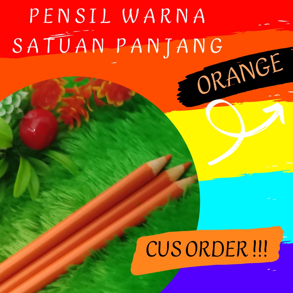 

Pensil Warna Panjang Satuan Orange Panjang Mewarnai Hadiah Menggambar Pencil Warna Terpisah Rekomendasi Anak - Anak Desain Murah