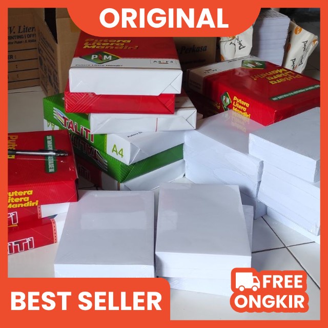 

Kertas A5 (15x21cm) HVS Putih Polos Natural 70 Gram 1 Rim (500 Lembar) Kualitas Pertama Premium