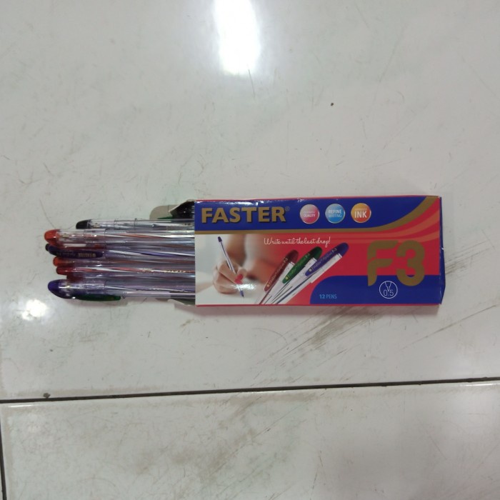 

Sale!!! 1 Lusin ( 12 Buah) Pulpen Faster Balpoin Diskon