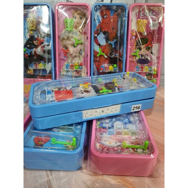 kotak pensil ada GAME PINBALL + DUDUKAN BUKU untuk MEMBACA/PENSIL CASE PLASTIK-6