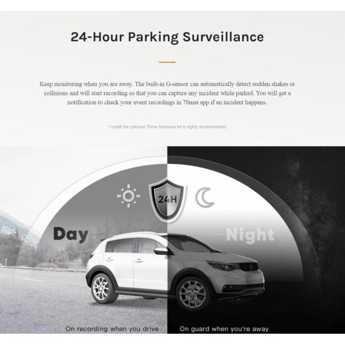 70mai A500 PRO PLUS Dash Camera GPS Dash Cam International Terbaru - 70mai Pro Plus