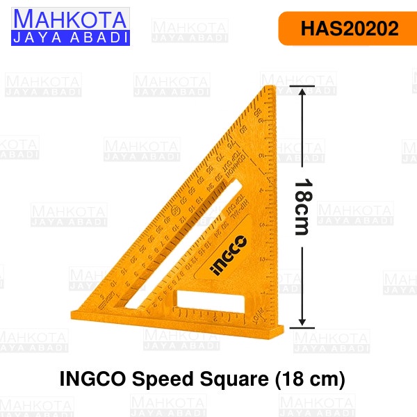 

Bagus Ingco Speed Square (18 Cm) Has20202 - Penggaris Segitiga Siku Tukang Hemat