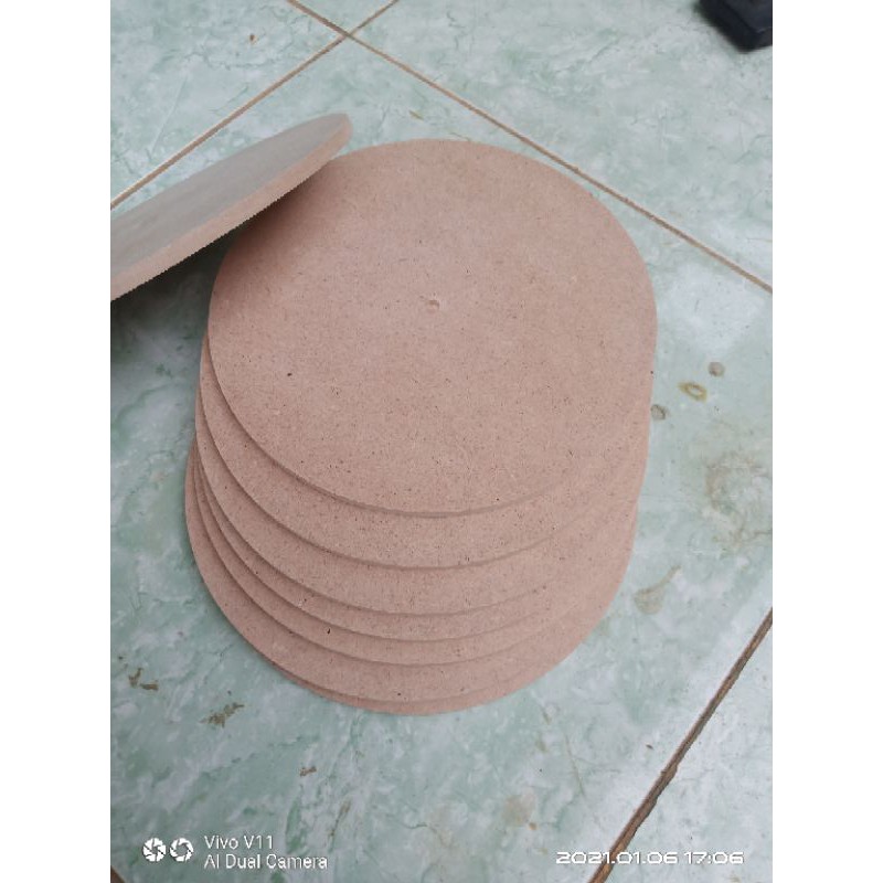  Kayu  MDF bulat  diameter  20 cm  Tebal 6 mm Shopee Indonesia