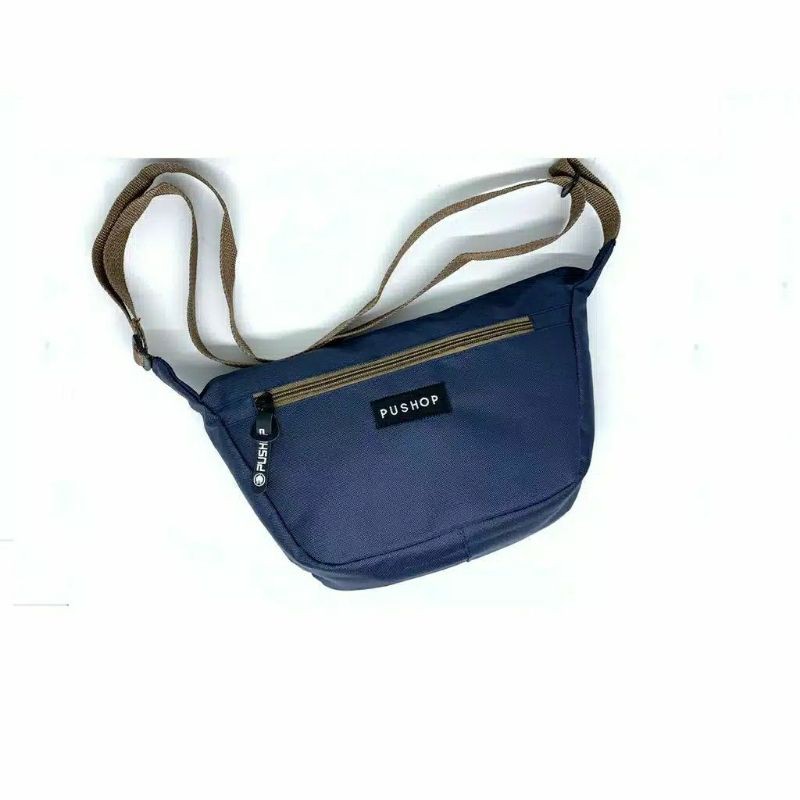 Tas Selempang Pria Pushop Dixie Sling Bag Cowok Tali Coklat Murah