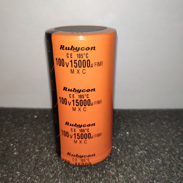 Produk Terbaru Elco Rubycon 15.000Uf 100V Orange. Capasitor Rubycon 150000/100 Oren