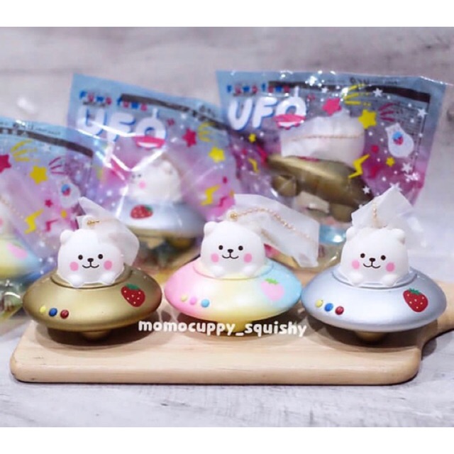 PROMO SQUISHY LICENSED FUWA FUWA UFO MARSHMALLOW BEAR