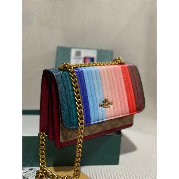 Coach klare rainbow bag / tas selempang / tas sling / tas pesta / tas pundak / tas kerja / tas fashi