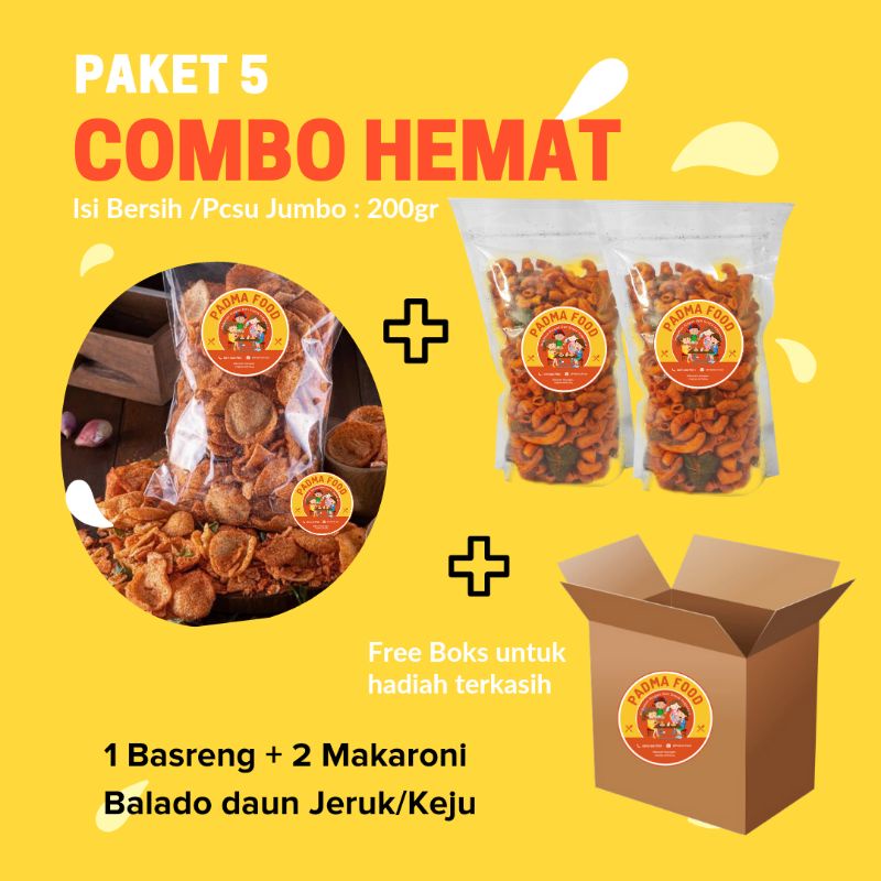 

HAMPERS/MAKARONI/BASRENG/KERUPUK SEBLAK/HADIAH MAKANAN