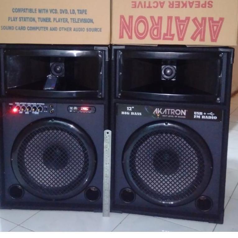 (N-ANU} (♫} SPEAKER AKTIF BLUETOOTH 12 IN subwoofer AKATRON 12 inch maestro jazz akatron dapat 2 box