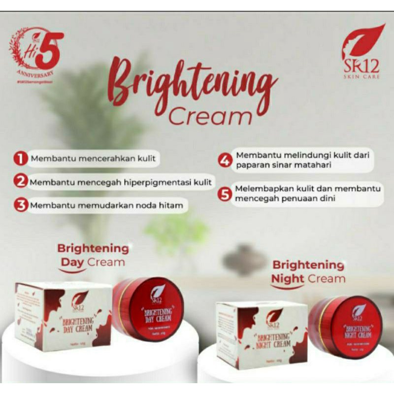 BRIGHTENING CREAM SR12 / CREAM PEMUTIH WAJAH / CREAM PENCERAH WAJAH