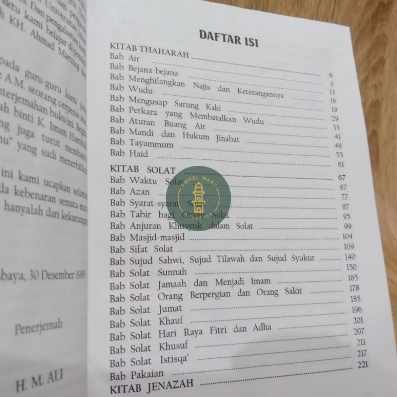 Terjemah Bulughul Maram Kitab Hukum-hukum Islam - Mutiara Ilmu Publisher