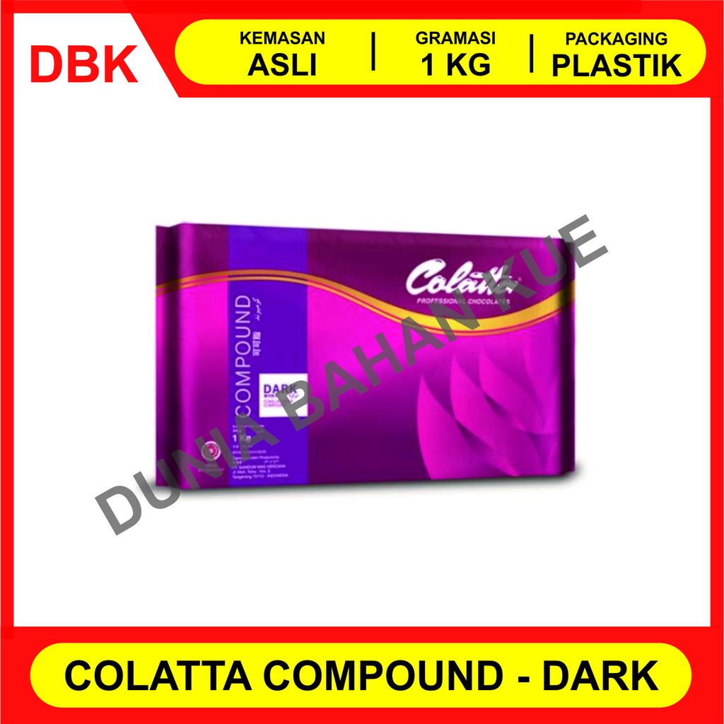 

COLATTA DARK CHOCOLATE COMPOUND / COKLAT BATANG PAHIT 1 KG