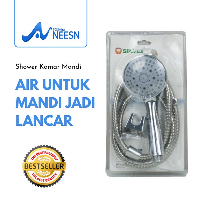 Hand Shower Hemat Air Murah - Hand Shower Mandi Turbo SOLVEX 3 in 1